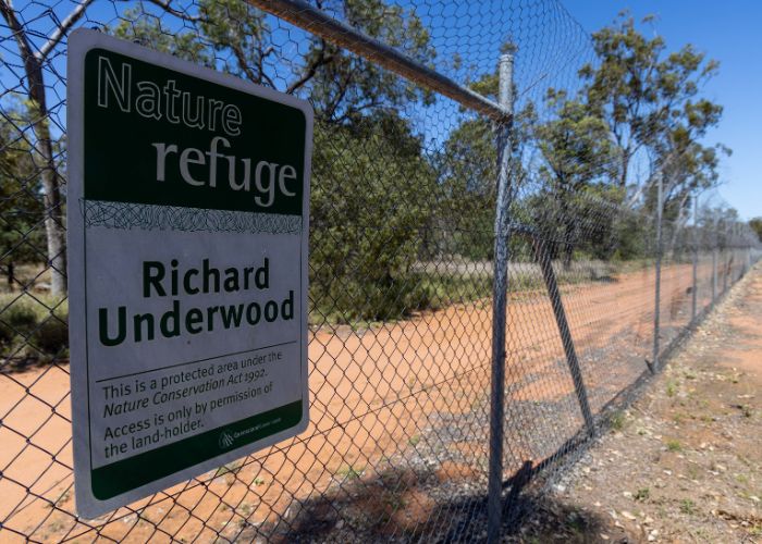 Richard Underwood Nature Refuge (RUNR) sign